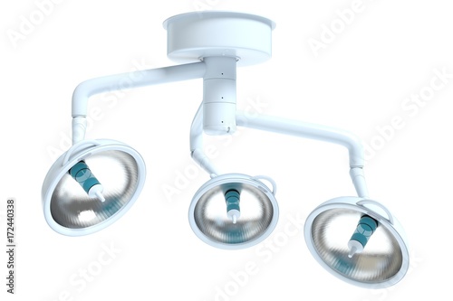 3d illustration of surgical lights photo