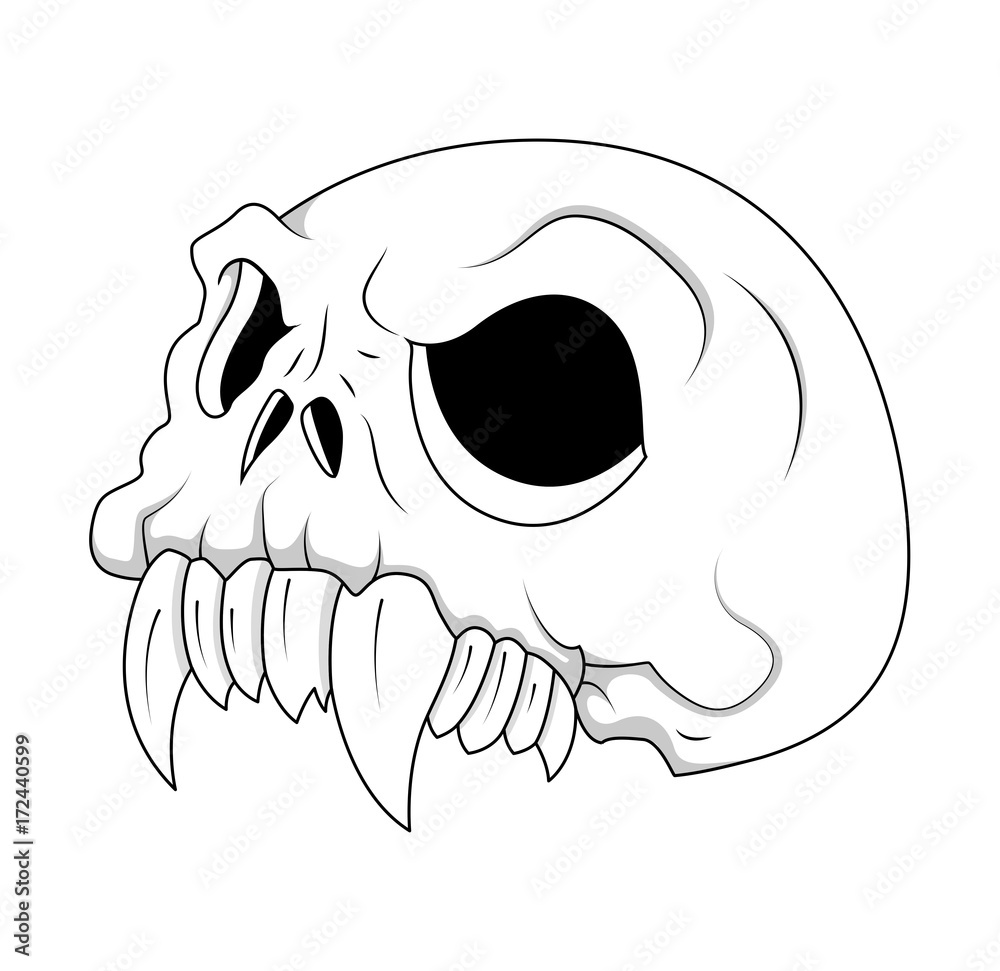 Animal Skull - clip-art vector illustration Stock Vector | Adobe Stock