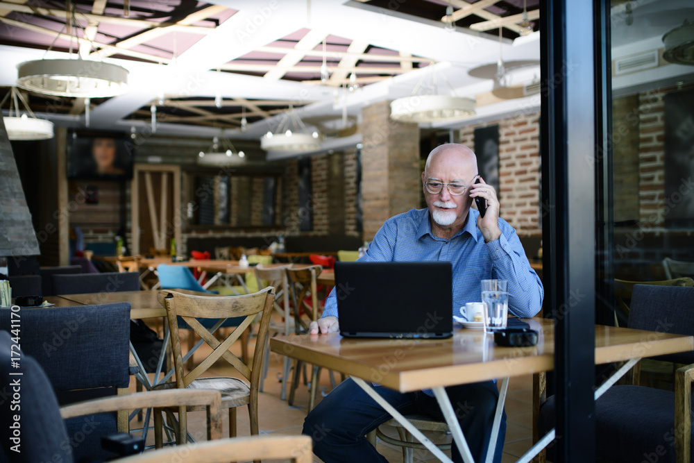 Businessman constantly working Businessman constantly working