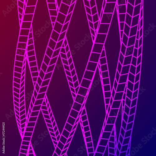 Low poly truss structure wireframe mesh background. Scinece and tech vector illustration.