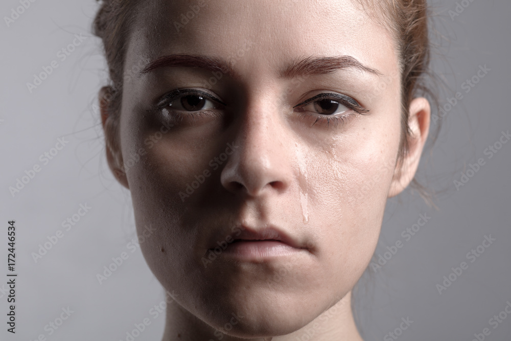Portrait of a Redhead Crying Woman Portrait of a Redhead Crying Woman