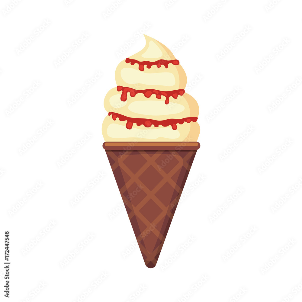 ice cream illustration. Summer food vector.