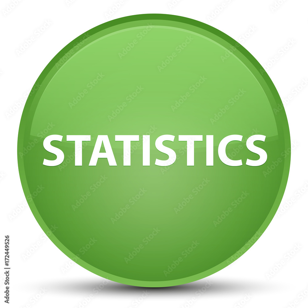 Statistics special soft green round button Statistics special soft green round button
