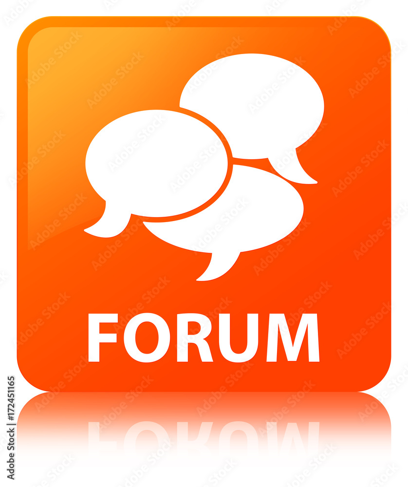 Forum (comments icon) orange square button