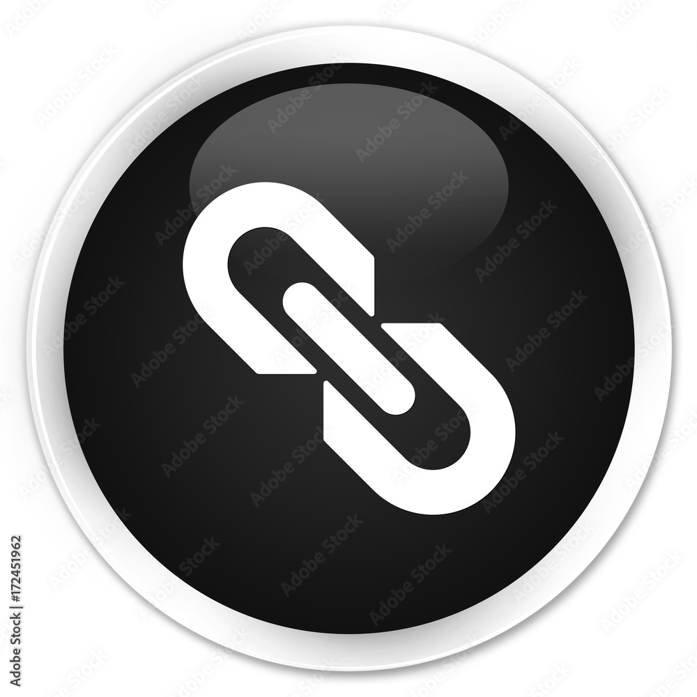 Link icon premium black round button Link icon premium black round button