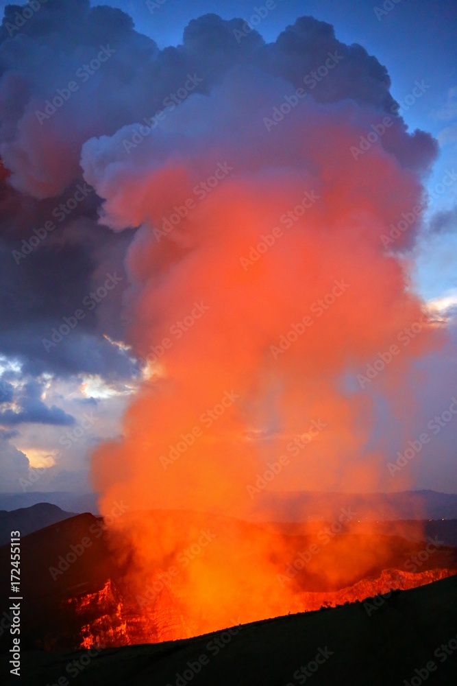 Masaya active volcano lava lake Nicaragua