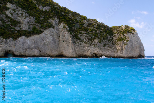 Rocky coast of Zakynthos Islands in Greece