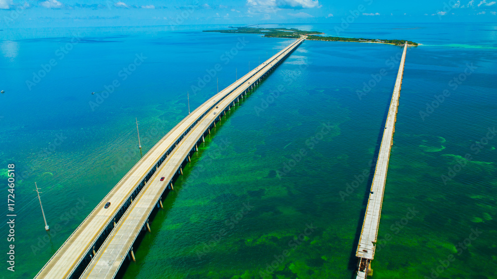Bahia Honda State Park Old Bridges. Florida Keys, USA. 