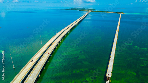 Bahia Honda State Park Old Bridges. Florida Keys  USA. 