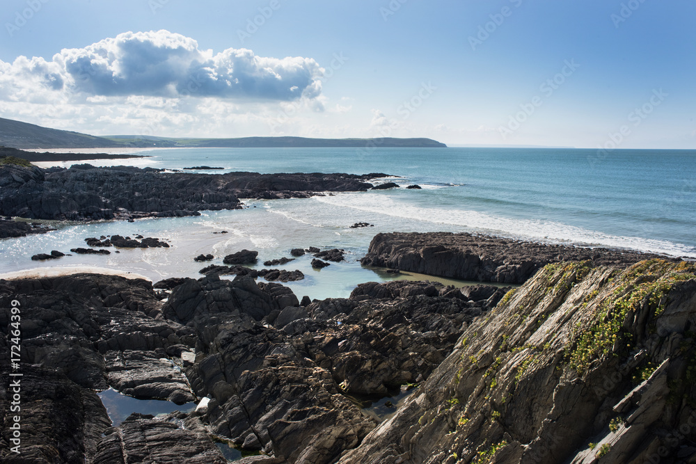 Devon rocky coastline