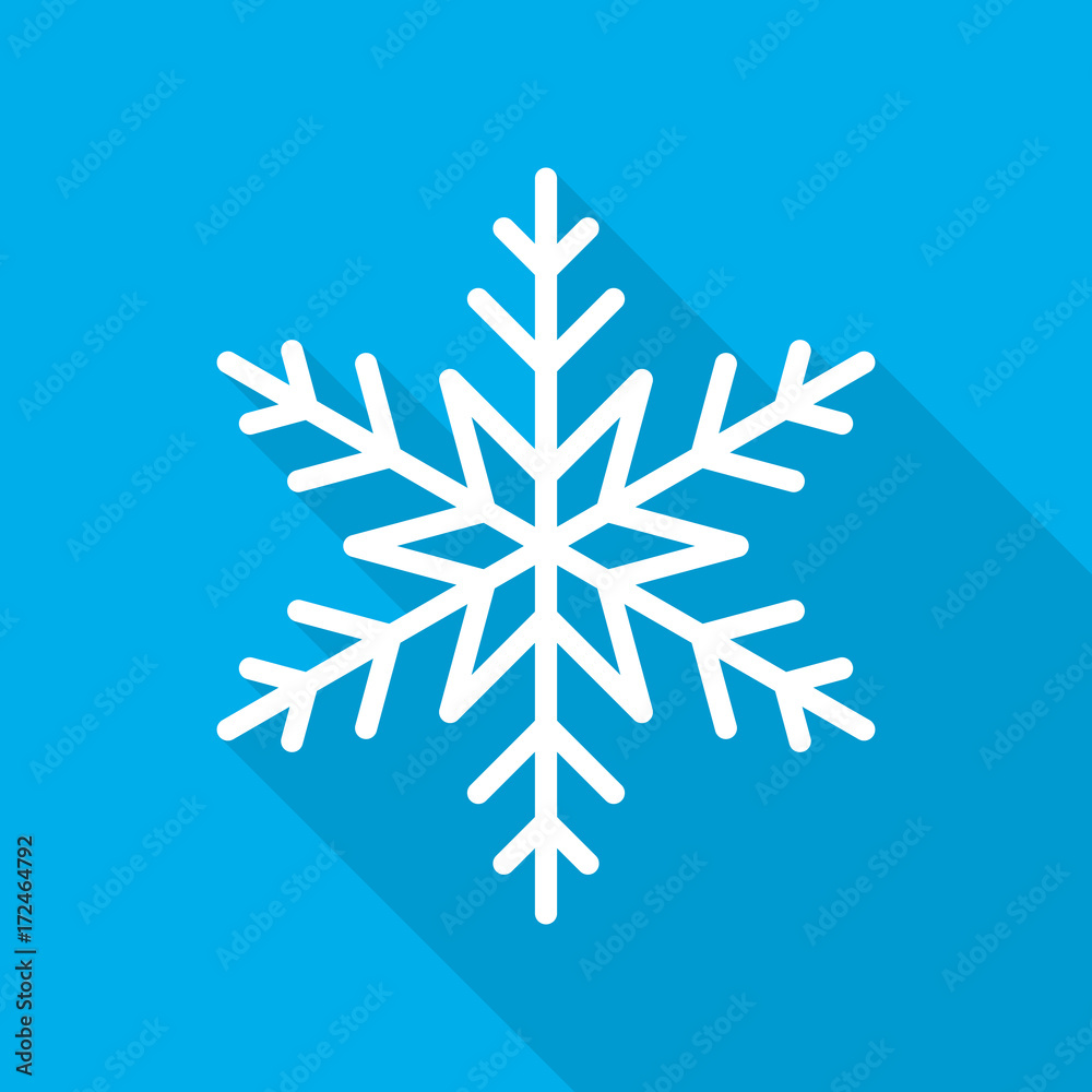 Snowflake icon. Vector illustration.
