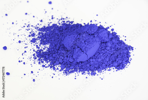ultramarine pigment isolated over white photo