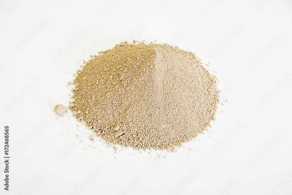 ochre pigment isolated over white ochre pigment isolated over white
