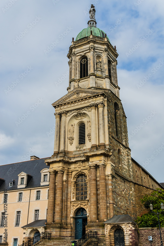 Notre Dame en Saint Melaine Church (all that remains of the former Benedictine abbey) in the capital of the Brittany - Rennes. France.
