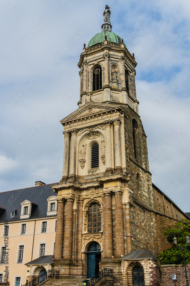 Notre Dame en Saint Melaine Church (all that remains of the former Benedictine abbey) in the capital of the Brittany - Rennes. France. Notre Dame en Saint Melaine Church (all that remains of the former Benedictine abbey) in the capital of the Brittany - Rennes. France.