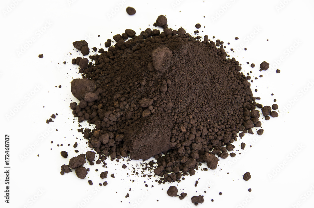 brown pigment isolated over white brown pigment isolated over white