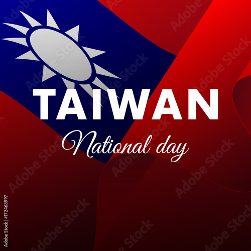 Taiwan National day. Vector illustration.