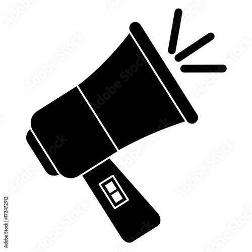 megaphone sound isolated icon