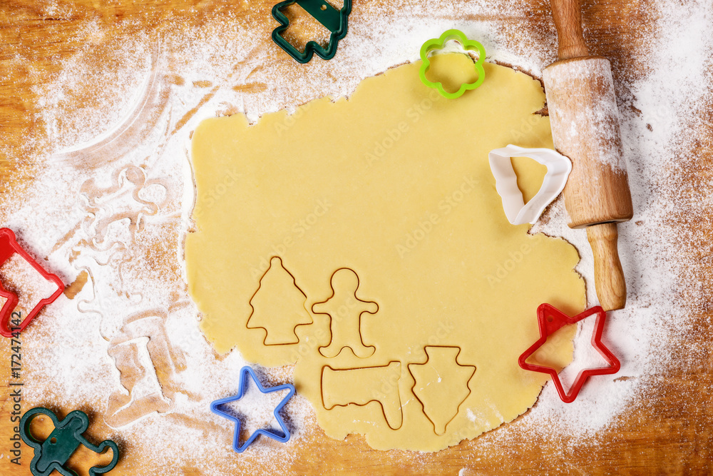 cutting out cookies from dough cutting out cookies from dough