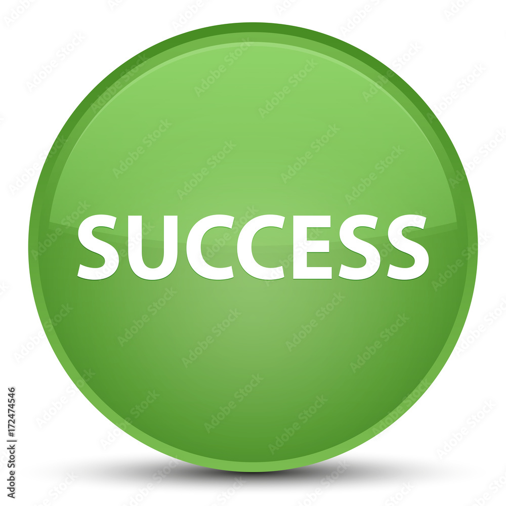 Success special soft green round button Success special soft green round button