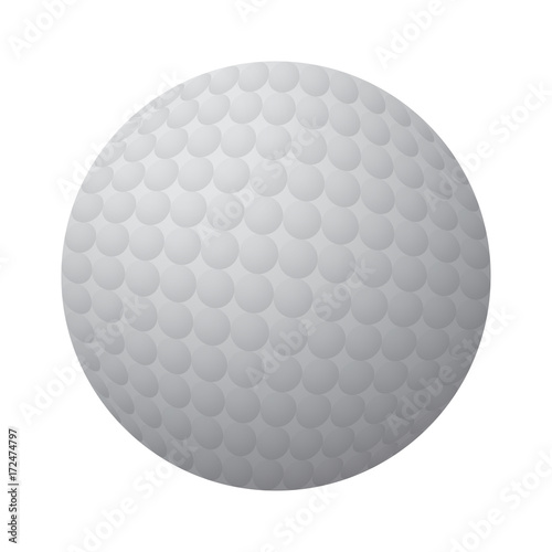 Isolated golf ball on a white background, Vector illustration