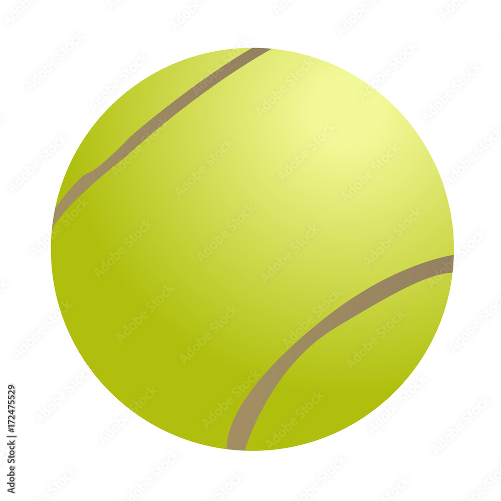 Isolated tennis ball on a white background, Vector illustration Isolated tennis ball on a white background, Vector illustration