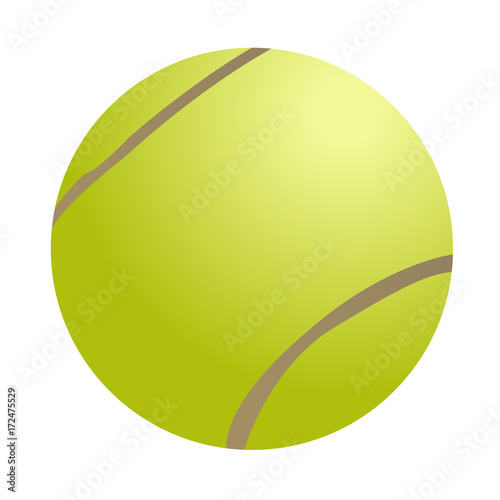 Fototapeta Naklejka Na Ścianę i Meble -  Isolated tennis ball on a white background, Vector illustration