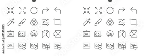 Photo Pixel Perfect Well-crafted Vector Thin Line Icons 48x48 Ready for 24x24 Grid for Web Graphics and Apps with Editable Stroke. Simple Minimal Pictogram