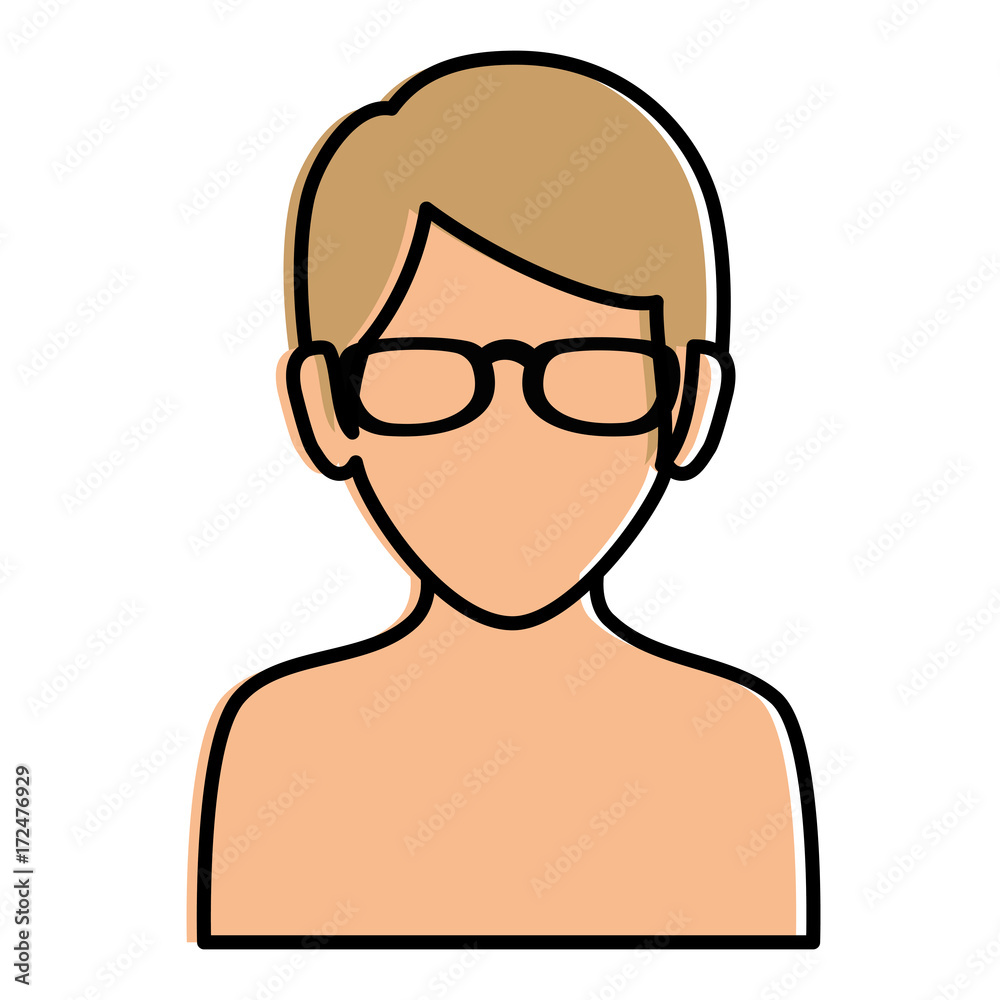 young man shirtless avatar character