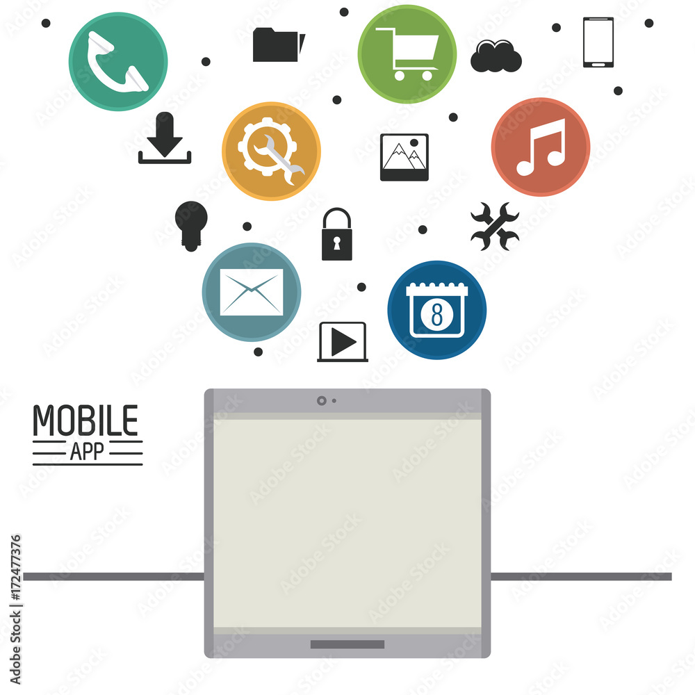 Mobile app technology icon vector illustration graphic design Mobile app technology icon vector illustration graphic design