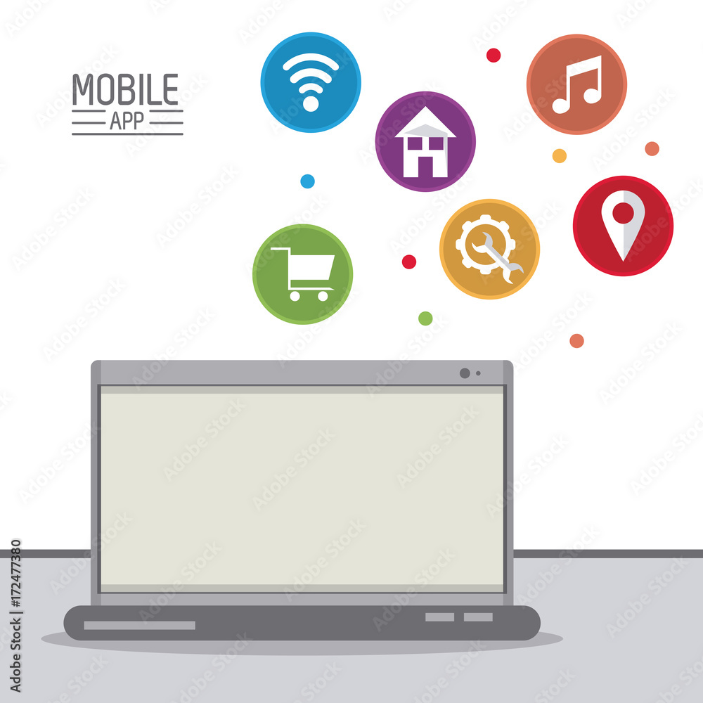 Mobile app technology icon vector illustration graphic design Mobile app technology icon vector illustration graphic design
