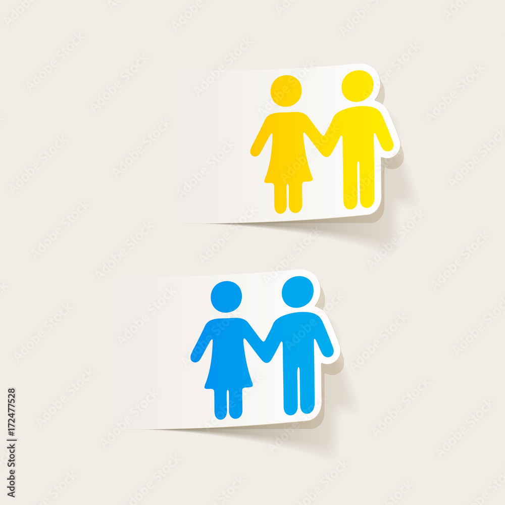 realistic design element: couple in love realistic design element: couple in love