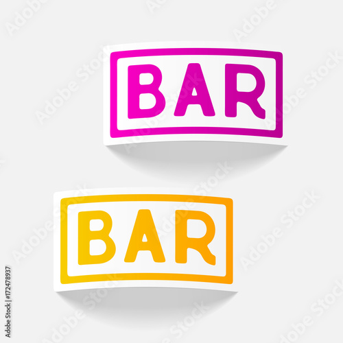 realistic design element: bar