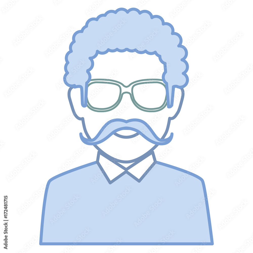 young man avatar character vector illustration design