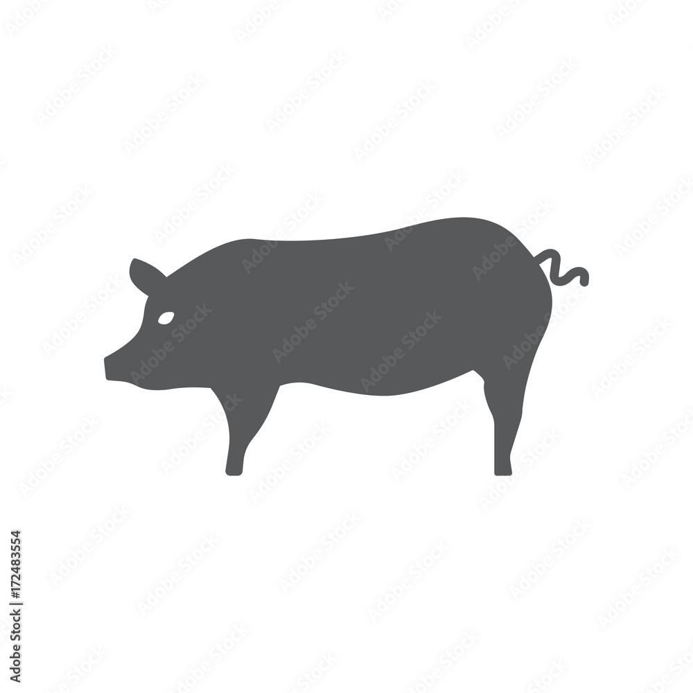 Pig icon. Pig icon.