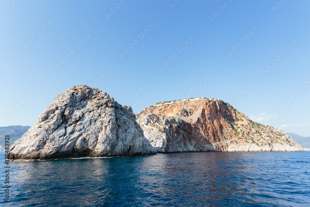 seascape with Alanya's castle rock 