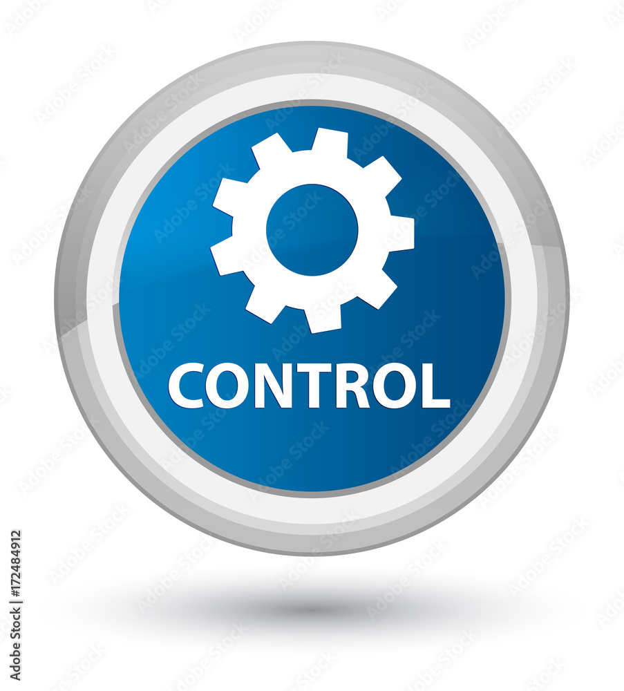 Control (settings icon) prime blue round button Control (settings icon) prime blue round button