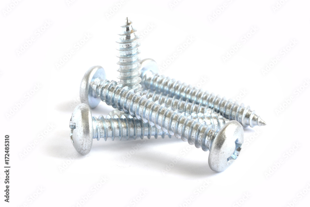 Screws on white Screws on white