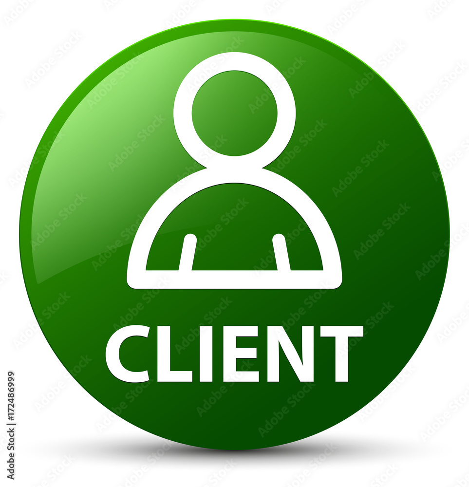 Client (member icon) green round button Client (member icon) green round button