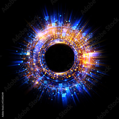 Abstract background. luminous swirling. Elegant glowing circle. Big data cloud. Light ring..Sparking particle. Space tunnel. Colorful ellipse. Glint sphere. Bright border. Magic portal. Energy ball.