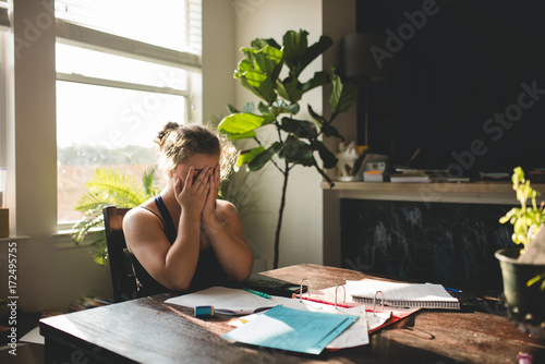 Frustrated Chemistry student photo