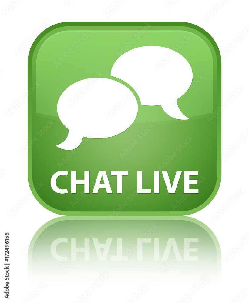 Chat live special soft green square button Chat live special soft green square button