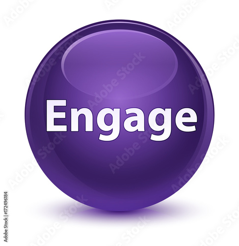 Engage glassy purple round button