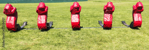 Fotografi Football blocking sled