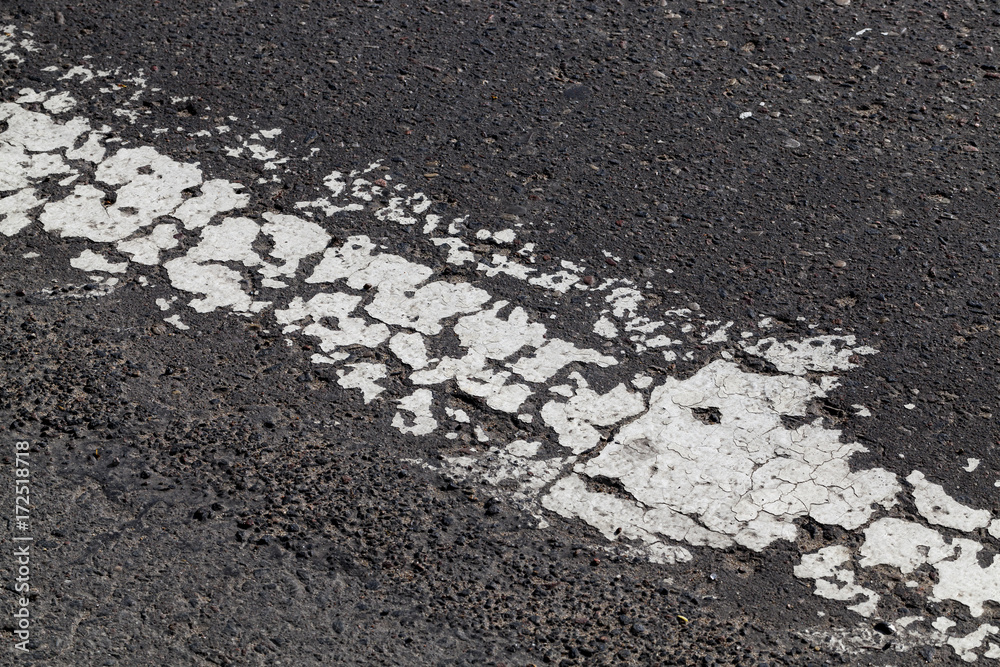 Fototapeta premium Old white crossing lines