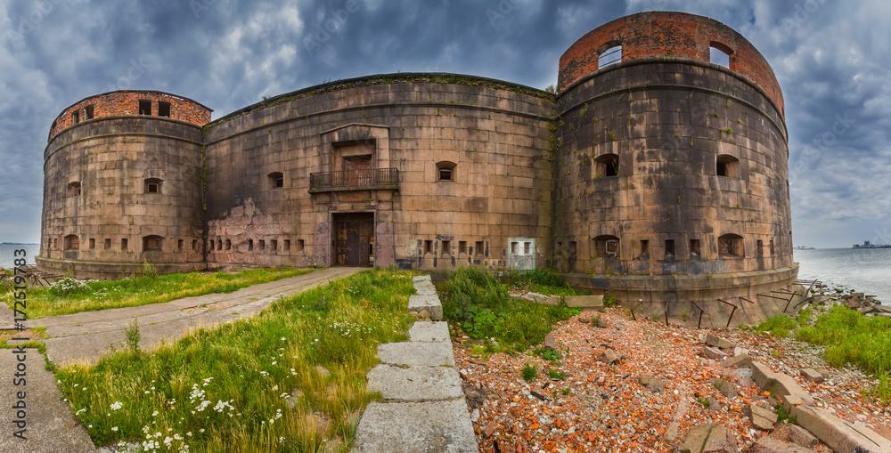 Kronstadt. Russia. Fortified Fort. The Gulf of Finland.