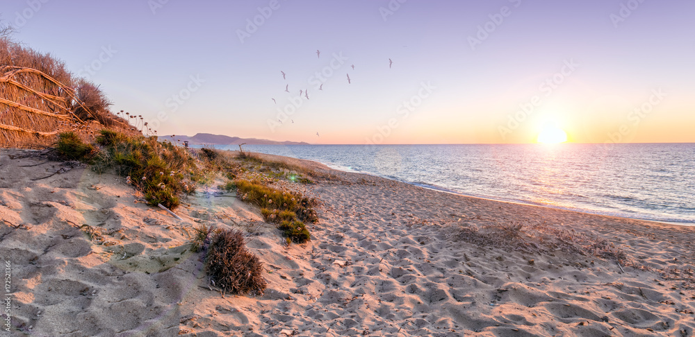 badesi sunset Stock Photo Adobe Stock