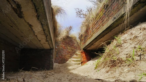 Atlantic wall ammunition supply trench timelapse ZOOM OUT photo