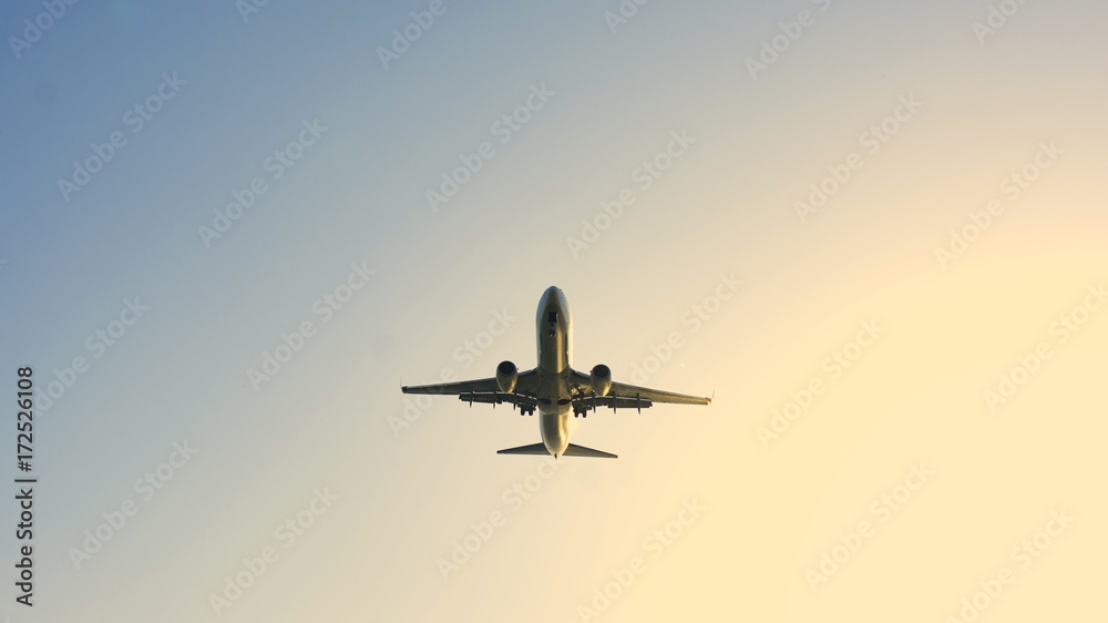 passenger plane taking off composition photography