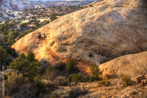 Calf Creek Canyon as the Sun Sets in the Grand Staircase
